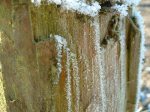 Photo of frost on wooden post 2
